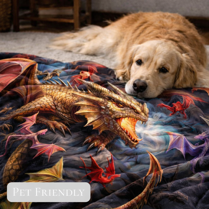 Plush Queen Size Blanket - Extremely Soft - Machine Washable - DRAGON CLAN
