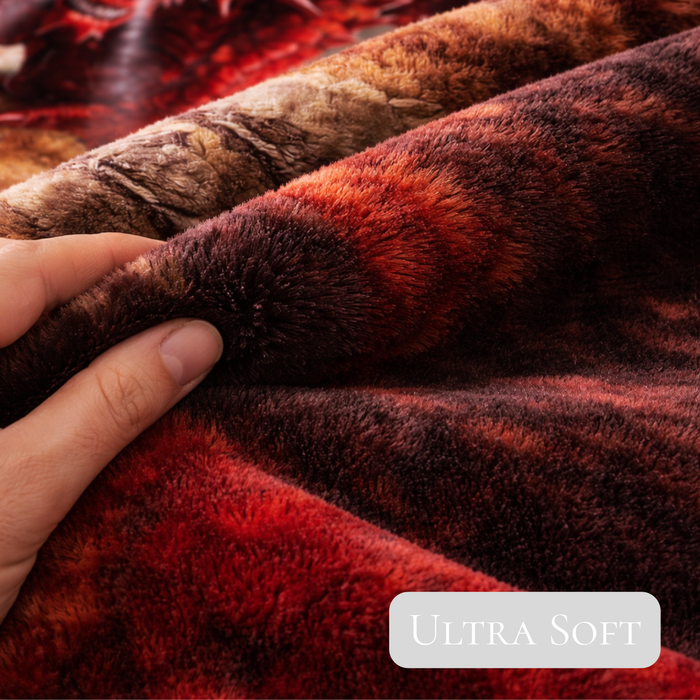 Plush Queen Size Blanket - Extremely Soft - Machine Washable - DRAGON LAIR