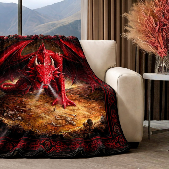 Plush Queen Size Blanket - Extremely Soft - Machine Washable - DRAGON LAIR