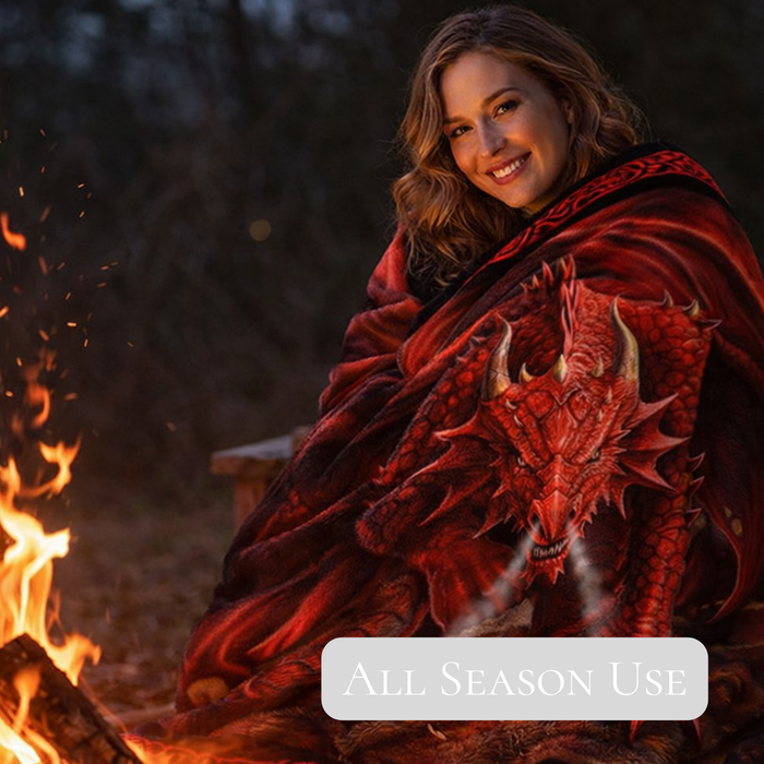 Plush Queen Size Blanket - Extremely Soft - Machine Washable - DRAGON LAIR