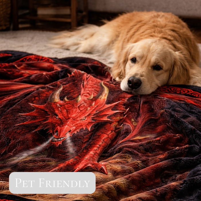 Plush Queen Size Blanket - Extremely Soft - Machine Washable - DRAGON LAIR