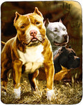 Plush Queen Size Blanket - Extremely Soft - Machine Washable - PITBULLS