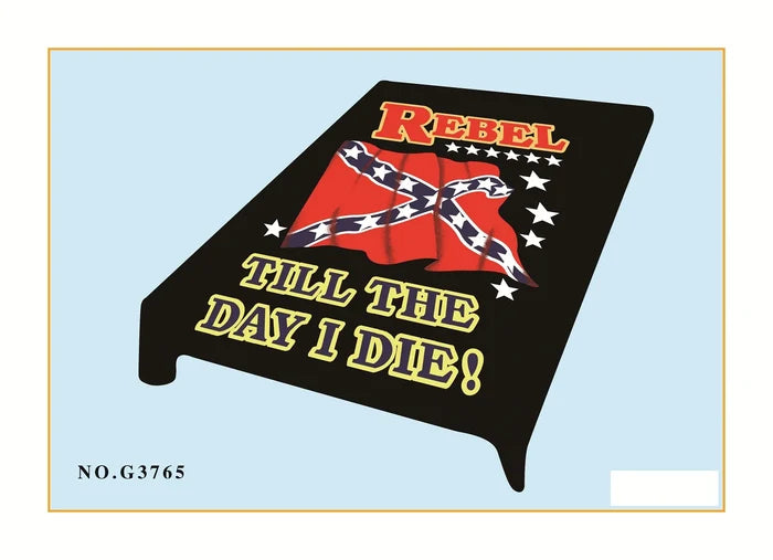 Plush Queen Size Blanket - Extremely Soft - Machine Washable - REBEL TILL I DIE