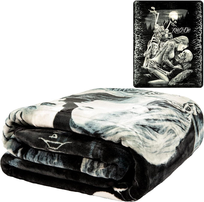 Plush Queen Size Blanket - Extremely Soft - Machine Washable - RIDE OR DIE LOVERS