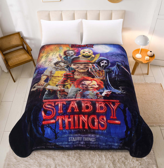 Plush Queen Size Blanket - Extremely Soft - Machine Washable - STABBY THINGS