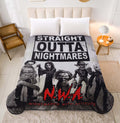 Plush Queen Size Blanket - Extremely Soft - Machine Washable - STRAIGHT OUTTA NIGHTMARES