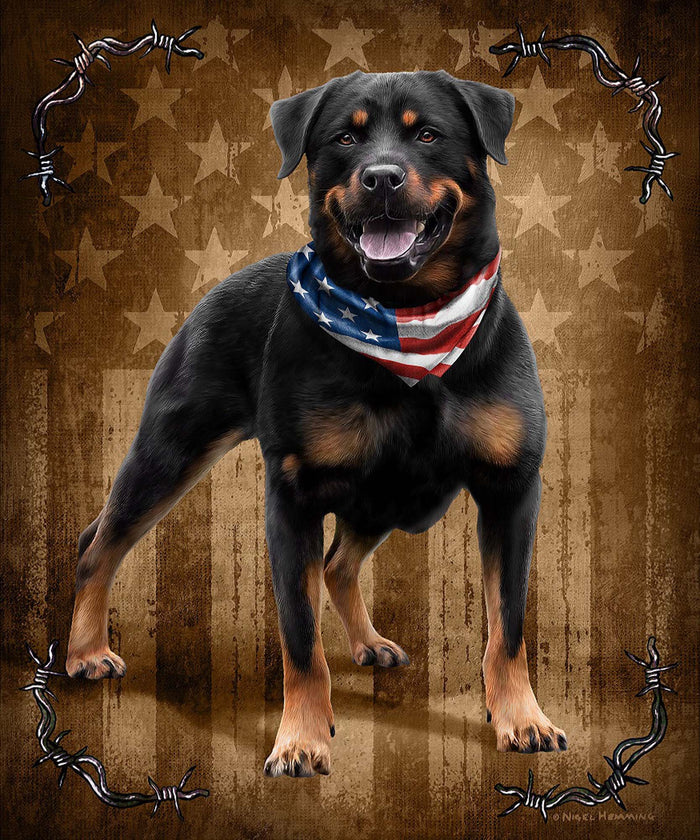 Plush Queen Size Dog Blanket - Extremely Soft - Machine Washable - Patriotic to the Bone