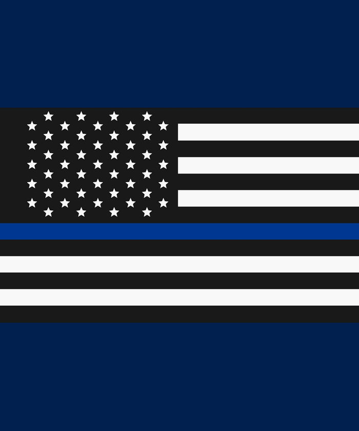 Plush Queen Size USA Blanket - Extremely Soft - Machine Washable - Blue Lives Matter