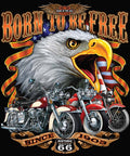 Plush Queen Size USA Motorcycle Blanket - Extremely Soft - Machine Washable - Born Free