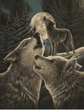 Plush Queen Size Wolf Blanket - Extremely Soft - Machine Washable - Wolf Song