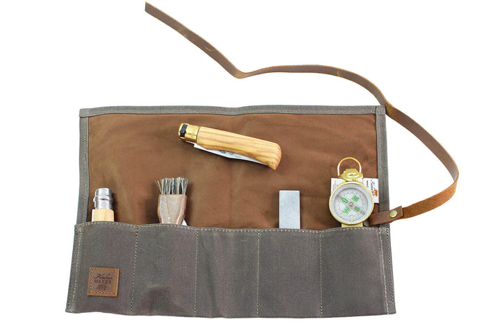 Pochette Alaskan Maker Woodchuck pour couteaux pliants et montres - Kaki