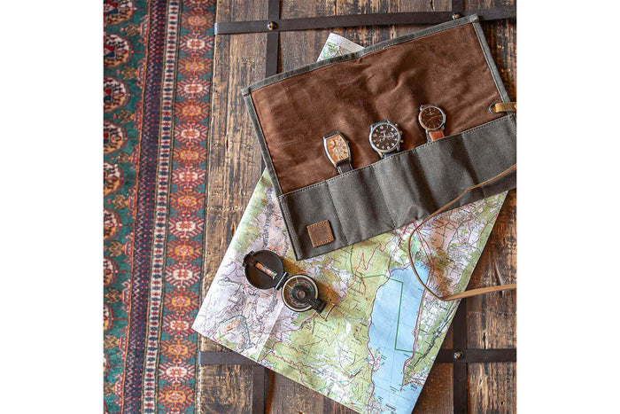 Pochette Alaskan Maker Woodchuck pour couteaux pliants et montres - Kaki