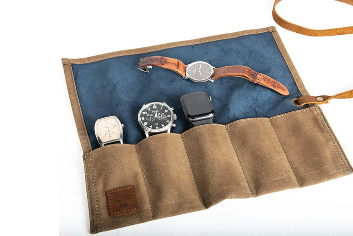 Pochette Alaskan Maker Woodchuck pour couteaux pliants et montres - Havane