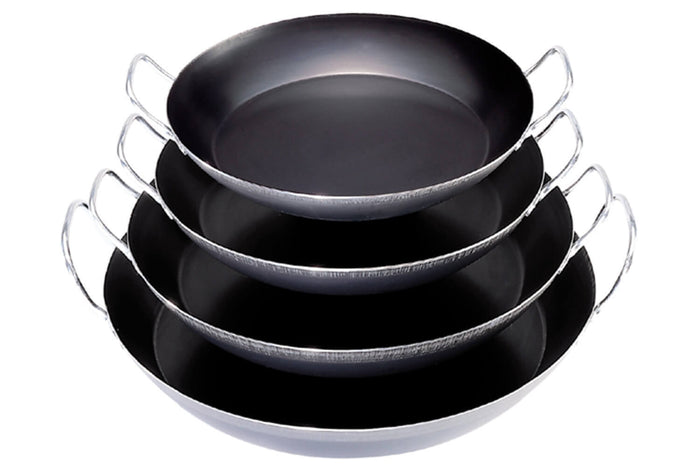Poêle à paëlla De Buyer La Lyonnaise en tôle bleuie - 20cm - 28cm - 34cm - 37cm - 42cm - 60cm