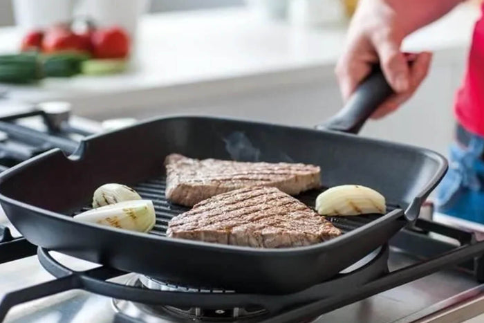 Poêle grill antiadhésive Beka Energy 28x28cm en fonte d'aluminium