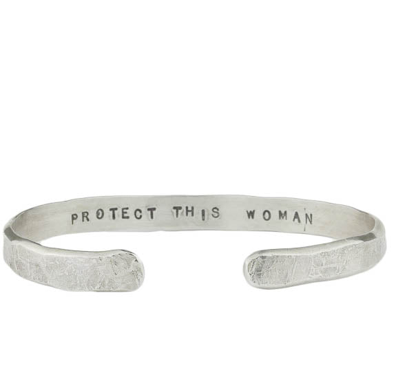 Protect This Woman Cuff Bracelet-Glacier Lily