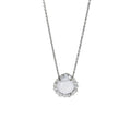 Purple Chalcedony Halo Necklace