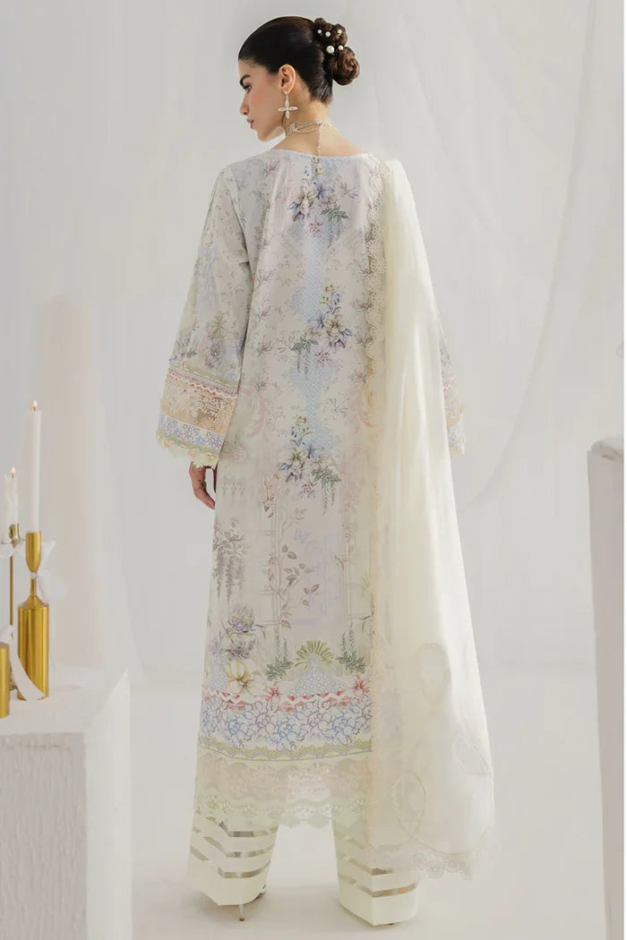 Qalamkar - LK-02 Roisin Three Piece Embroidered Crepe Silk