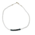 Rainbow Moonstone + Blue Sapphire Bracelet-Margaret Solow