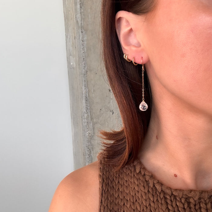 Rainbow Moonstone Duster Earrings