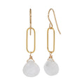 Rainbow Moonstone Link Earring