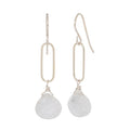 Rainbow Moonstone Link Earring