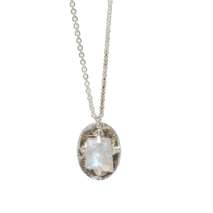 Sterling silver and moonstone necklace by glacier lily