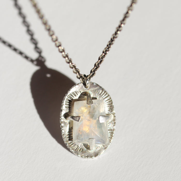 Rainbow Moonstone Necklace-Glacier Lily