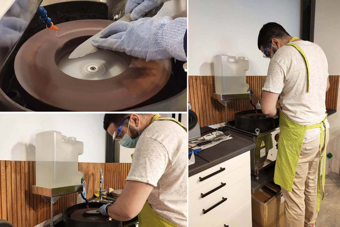 Réparation / restauration d'une lame de couteau de cuisine