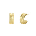 Ribbed Bold Hoop Earrings-JaxKelly