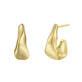 Ripple J Hoop Earrings-JaxKelly