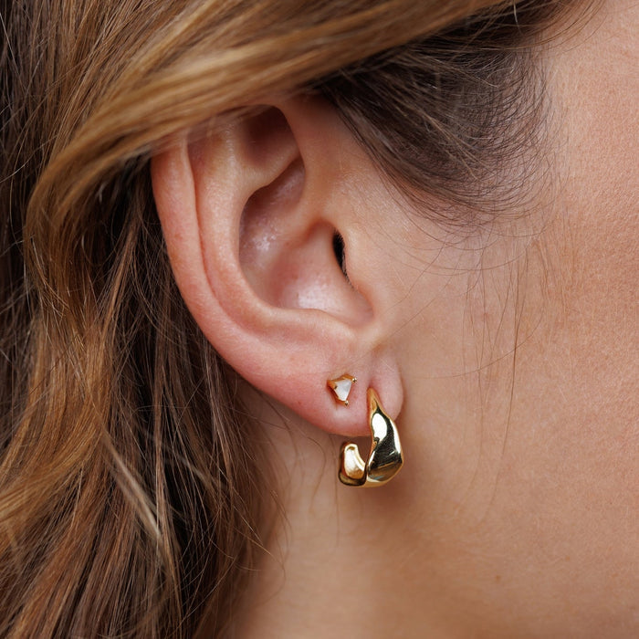 Ripple J Hoop Earrings-JaxKelly