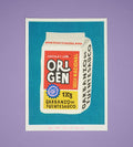 Risograph Print: A Bag of Origen Chickpeas