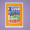 Risograph Print: A Can of Goya Green Pigeon Peas