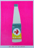 Risograph Print: Indonesian Bottle Larutan Kakitiga