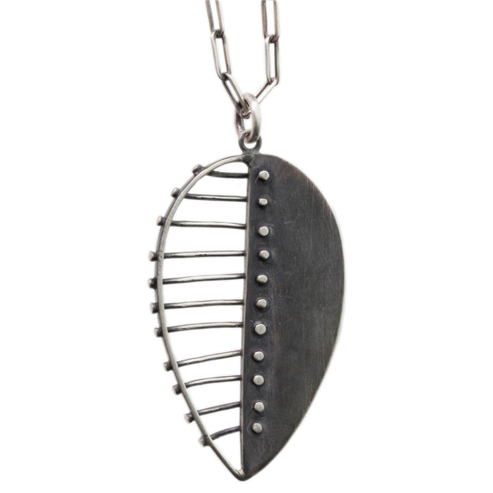 Rivet Leaf Necklace-Jane Diaz