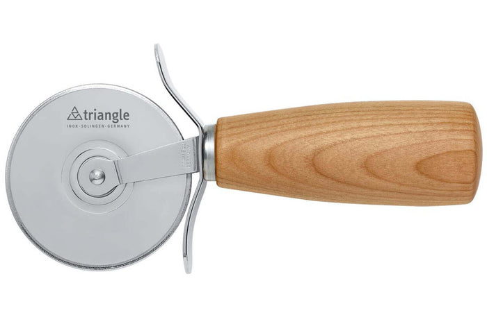 Roulette à pizza Triangle manche bois + coffret - Cerisier