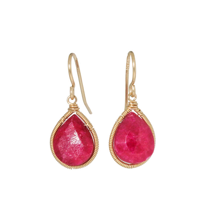 Ruby Drop Earrings