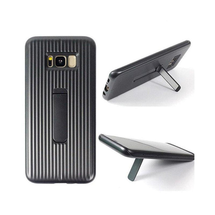 Rugged Mobile Phone Stand Case for S9+ Metallic Grey
