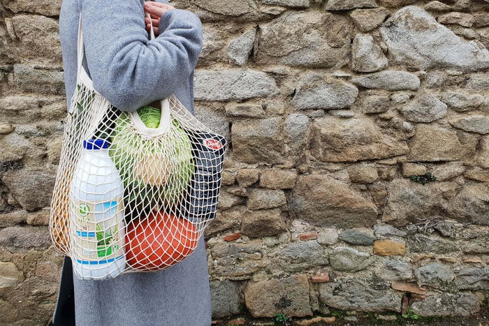 Sac pliable Cookut Sacha en coton bio - Bleu
