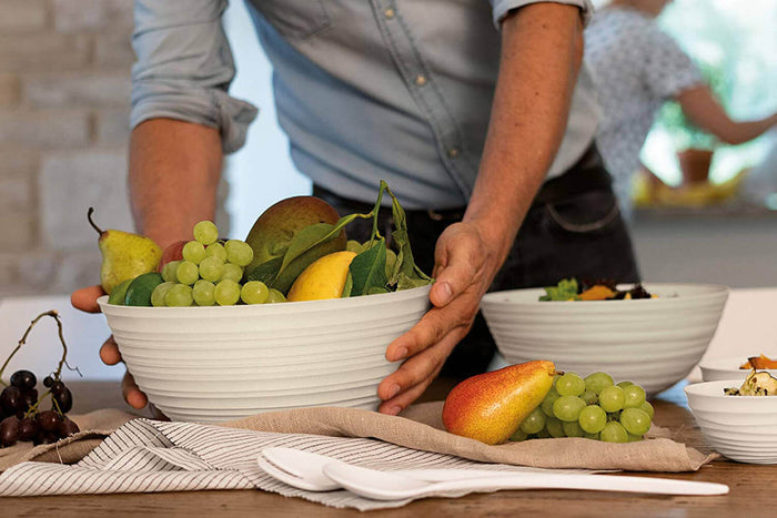 Saladier blanc Guzzini Tierra en bouteilles recyclées
