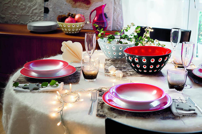 Saladier coloré Guzzini Le Murrine en polymère 25cm - Noir
