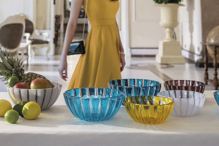 Saladier Guzzini Dolcevita turquoise en polymère biosourcé