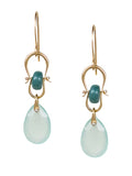 Samira Aqua Chalcedony Earrings-Lulu Designs