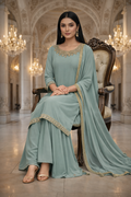 Samluxe-GS-01 Three Piece Georgette suit