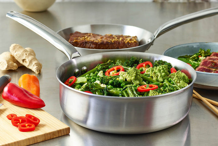 Sauteuse droite De Buyer Alchimy en inox 18/10 multicouches 3 plis