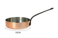 Sauteuse droite en cuivre De Buyer Inocuivre poignée en fonte d'acier - 16cm