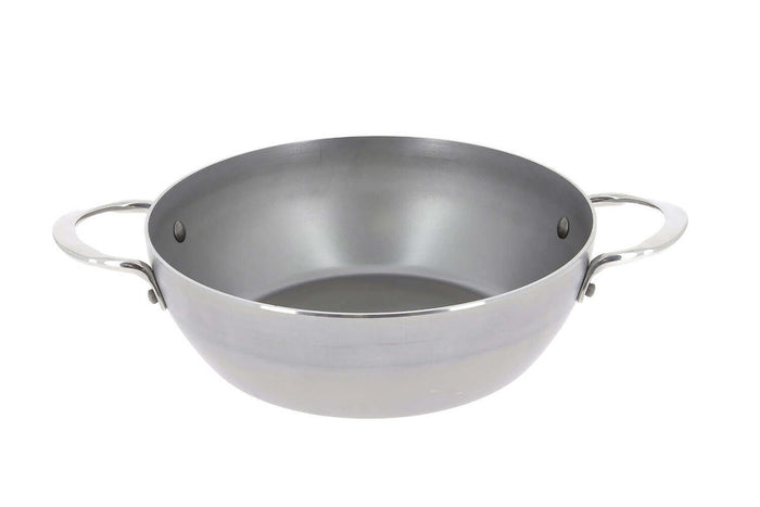 Sauteuse paysanne De Buyer Mineral B Element en fer bombée 2 anses - 24cm