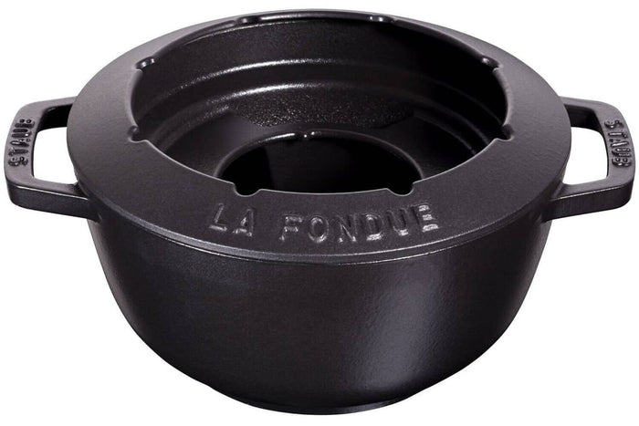 Service à fondue en fonte STAUB 20cm 6 personnes - Noir