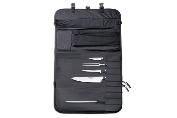 Serviette pour couteaux de cuisine avec sangles vide 18 emplacements Wüsthof